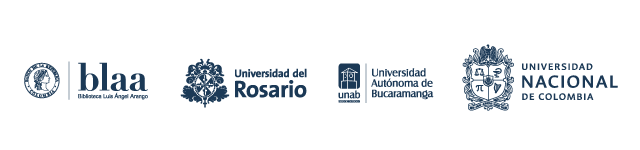 Logos de BLAA, Universidad del Rosario, Unidad Autónoma de Bucaramanga y Universidad Nacional de Colombia