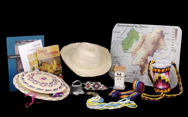 Elementos de la maleta didáctica Cauca 