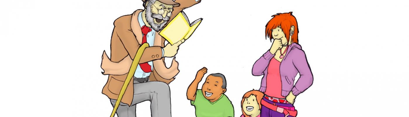 abuelo leyendo cuentos a jovencita y dos niños lectura cuentos familia 1440x415.jpg