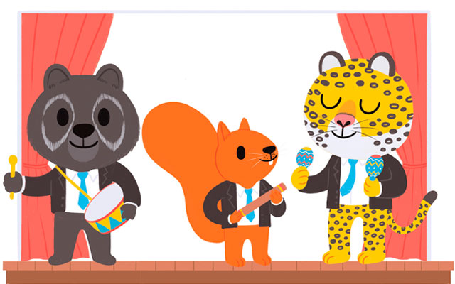 Ilustración de concierto para niños