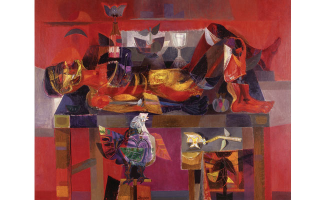 Estudiante Muerto. Alejandro Obregón. 1956