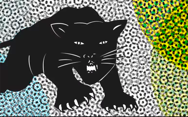 Lienzo de exposición panteras negras