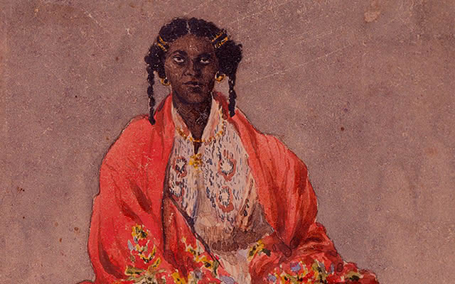 Detalle de Retrato de una negra (Provincia de Medellín), de Henry Price