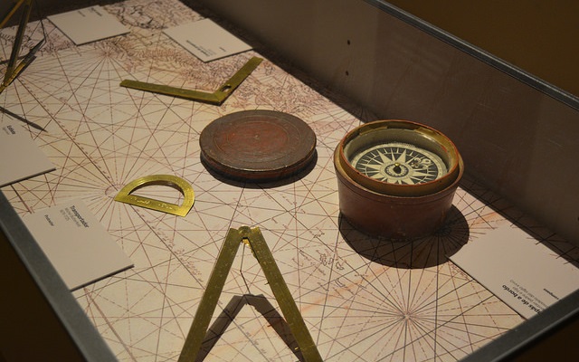 Instrumentos de navegación exposición La Marie-Séraphique. 