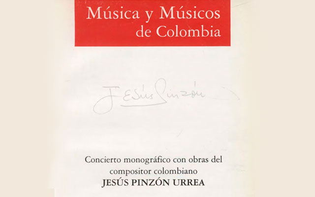 Programa de mano de Jesús Pinzón Urrea