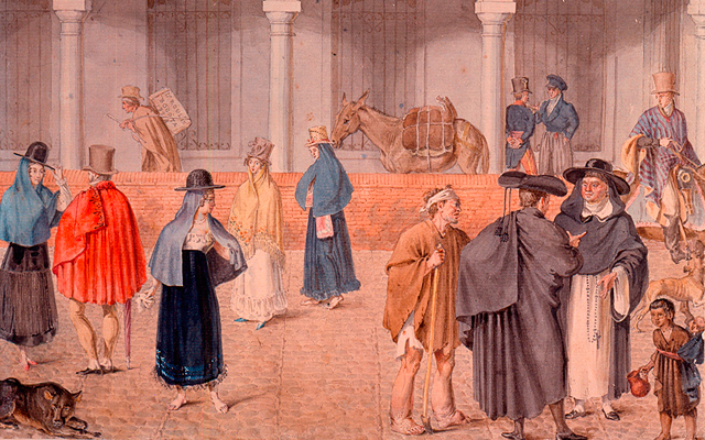 Detalle de Place Major de Bogotá. Douane (Plaza Mayor de Bogotá. Aduana)