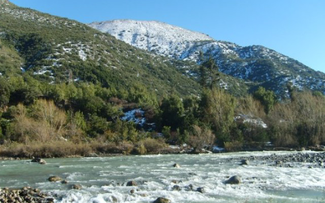 Vista al río Maipo, Región Metropolitana, Chile