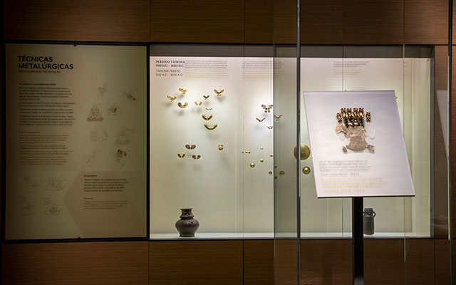 Detalle de la Sala de Orfebrería del Centro Cultural de Santa Marta