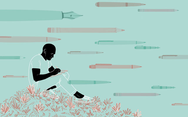 Ilustración de taller de escritura