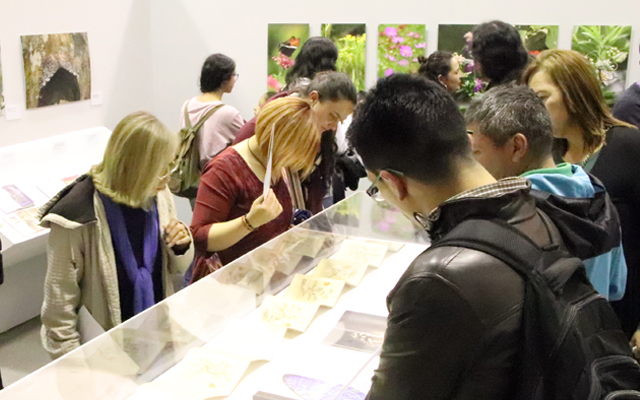 Visitantes en Un mundo de mariposas en la BLAA