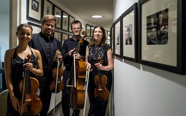 Concierto ofrecido por el Cuarteto Castalian (Reino Unido) el domingo 26 de agosto de 2018 en la Sala de Conciertos de la Biblioteca Luis Ángel Arango. 