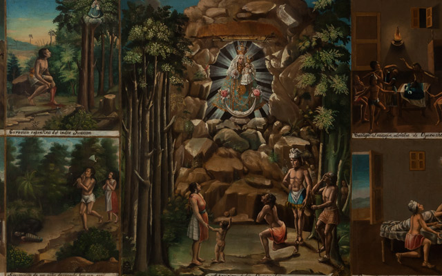 Detalle Aparición de la Virgen a los Oyacachis