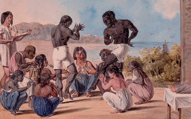Orillas del Magdalena. Acuarela de François Désiré Roulin.