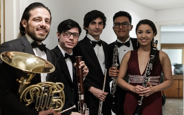 Concierto de Quinteto de vientos Bacatá en la Sala de Conciertos de la Biblioteca Luis Ángel Arango, realizado el jueves 8 de marzo de 2018 en el marco de la Serie de los Jóvenes Intérpretes. 