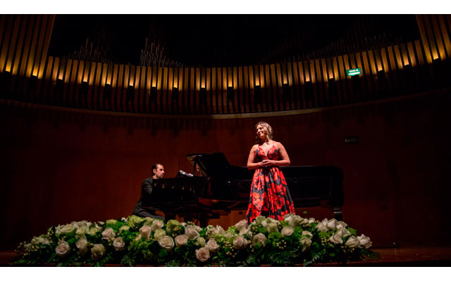 Intérprete en la Sala de Conciertos de la BLAA