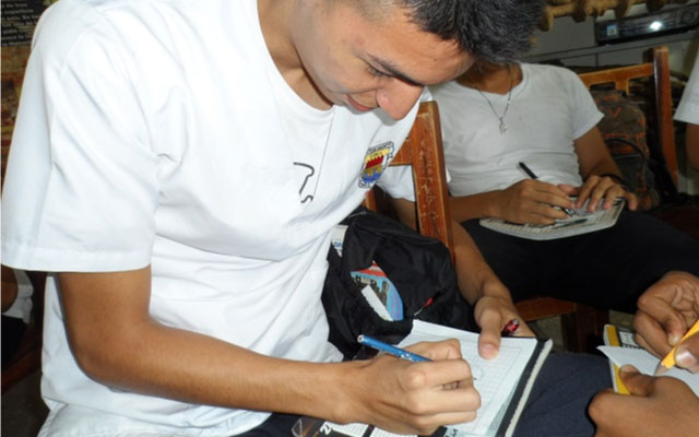 Actividad del proyecto La paz se toma la palabra del Centro Cultural del Banco de la República de Ibagué