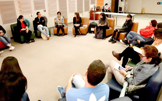 Mediadores culturales de La Paz se toma la palabra, nodo Medellín, visitaron la Biblioteca Luis Ángel Arango para compartir experiencias con pares de Bogotá.