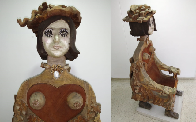 'Sacramento la mujer asiento' obra de Hernando Tejada, Colección de Arte del Banco de la República