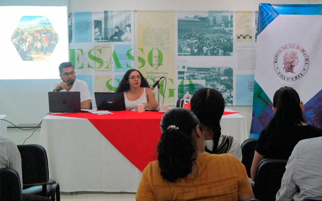 Panelistas del "Seminario Patrimonio cultural e inmaterial del Cesar”