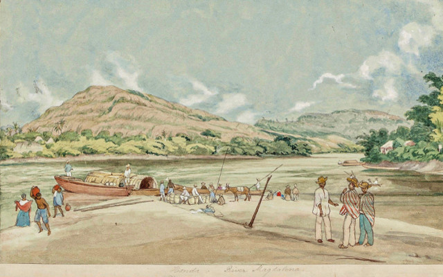 Acuarela de el puerto de Honda.