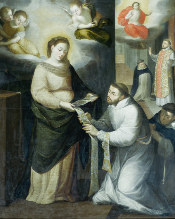 15. Gregorio Vásquez de Arce y Ceballos (1638-1711) – atribuido. Santo Domingo revistiéndose S. XVII.  Esta imagen fue tomada en el marco del “Estudio piloto de arte religioso colonial en las iglesias de la Orden de Predicadores en Colombia"