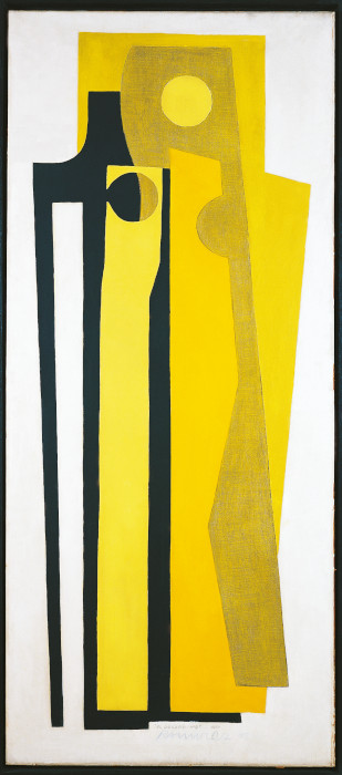 [3] Eduardo Ramírez Villamizar (1922-2004). El Dorado # 2 -1957, óleo sobre tela, 150 x 65 cm. AP0003