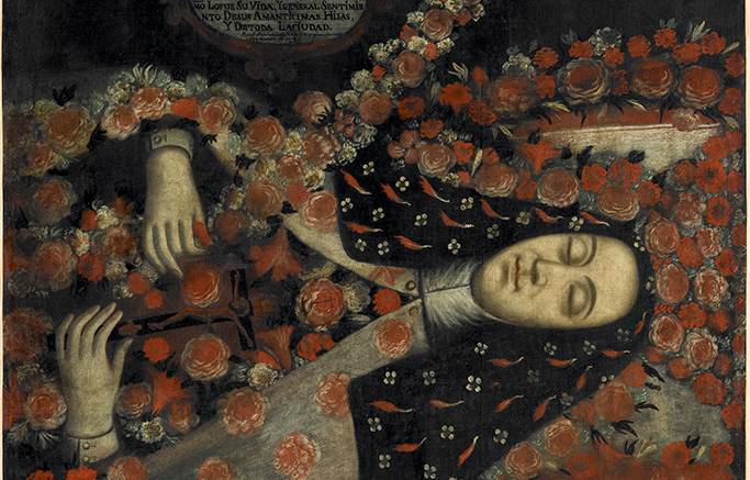 La monja Carmelita Sor Tomasa Josefa de San Rafael en su lecho de muerte