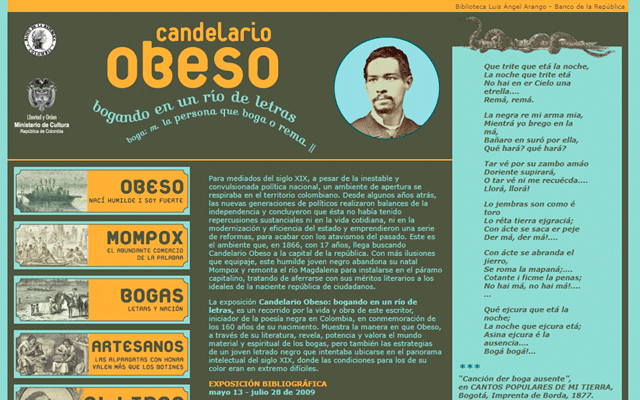 Multimedia de la exposición bibliográfica sobre la obra de Candelario Obeso