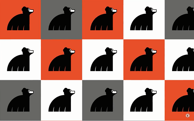 Plantilla del programa Nuevos Nombres de diferentes gamas de colores, naranja, negro y blanco