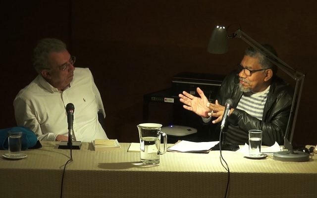 Darío Jaramillo y Rómulo Bustos en conversación sobre la obra El cuerpo y otra cosa