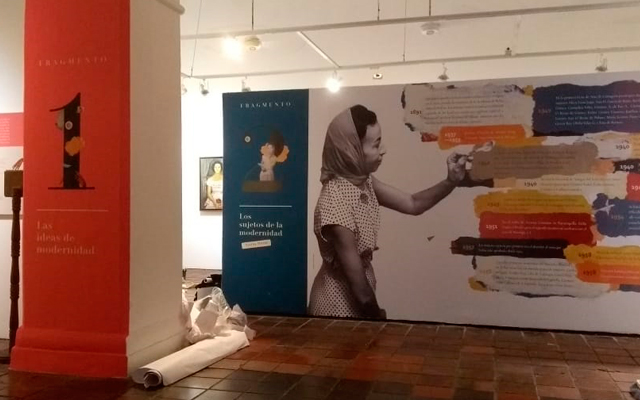 Imagen del montaje de "Fragmentos de modernidad" en Cartagena