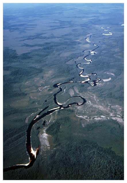 Amazonas (Colombia) Vista aérea del río Amazonas