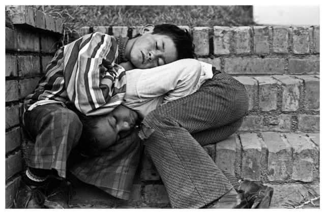 Fotografía de un habitante de la calle
