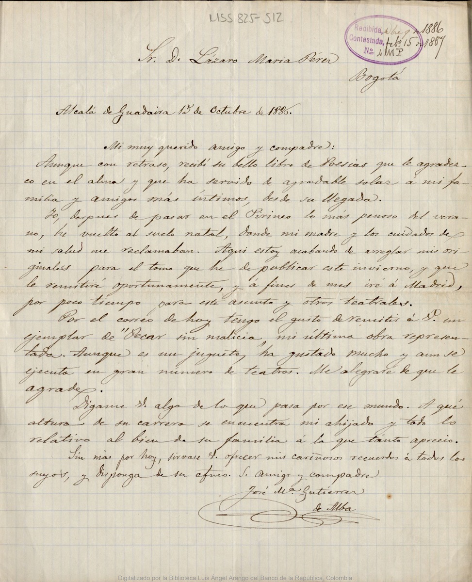 Lázaro María Pérez Angulo  Archivo  La Red Cultural del Banco de la