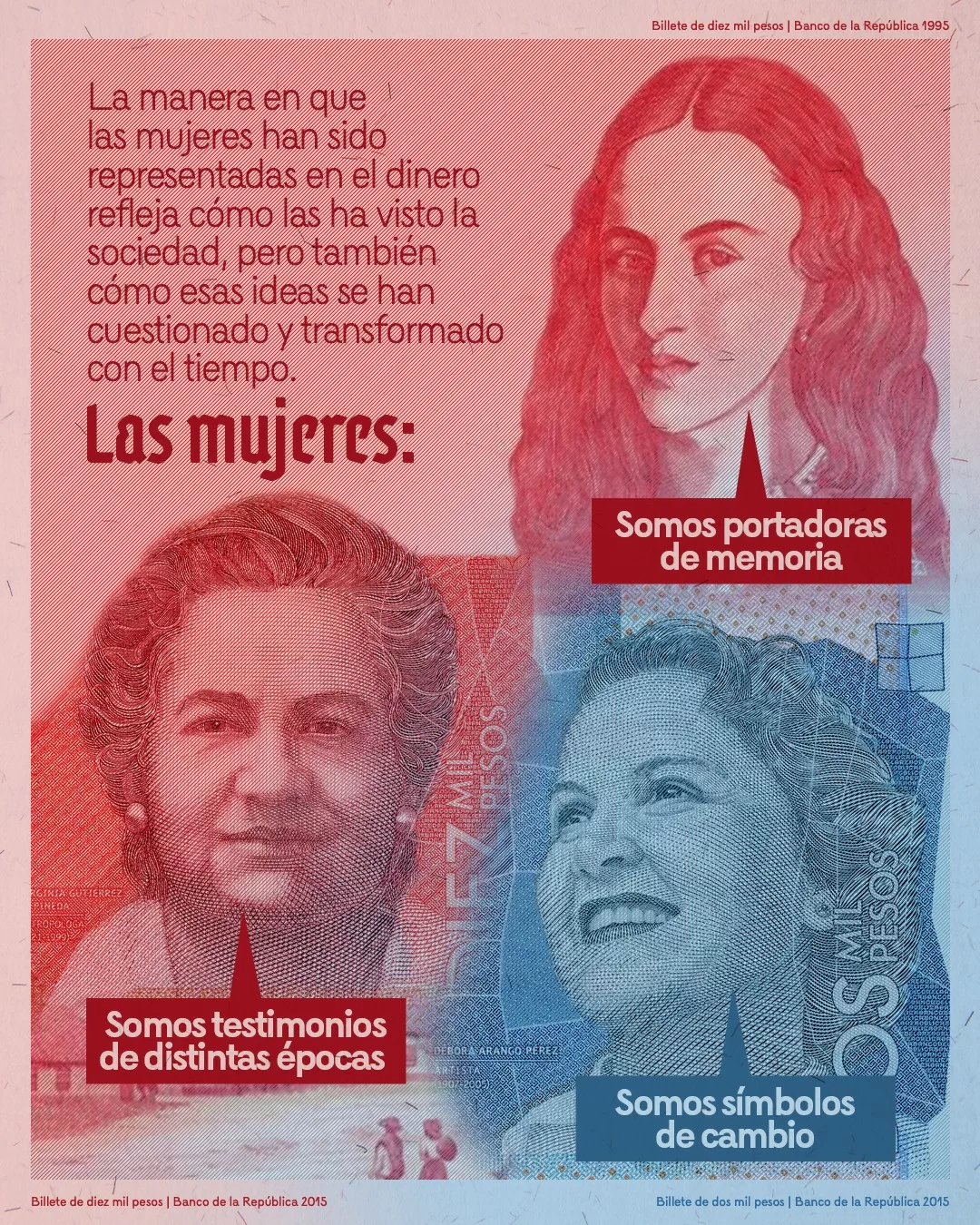 La manera en que las mujeres han sido representadas en el dinero refleja cómo las ha visto la sociedad, pero también cómo esas ideas se han cuestionado y transformado en el tiempo.