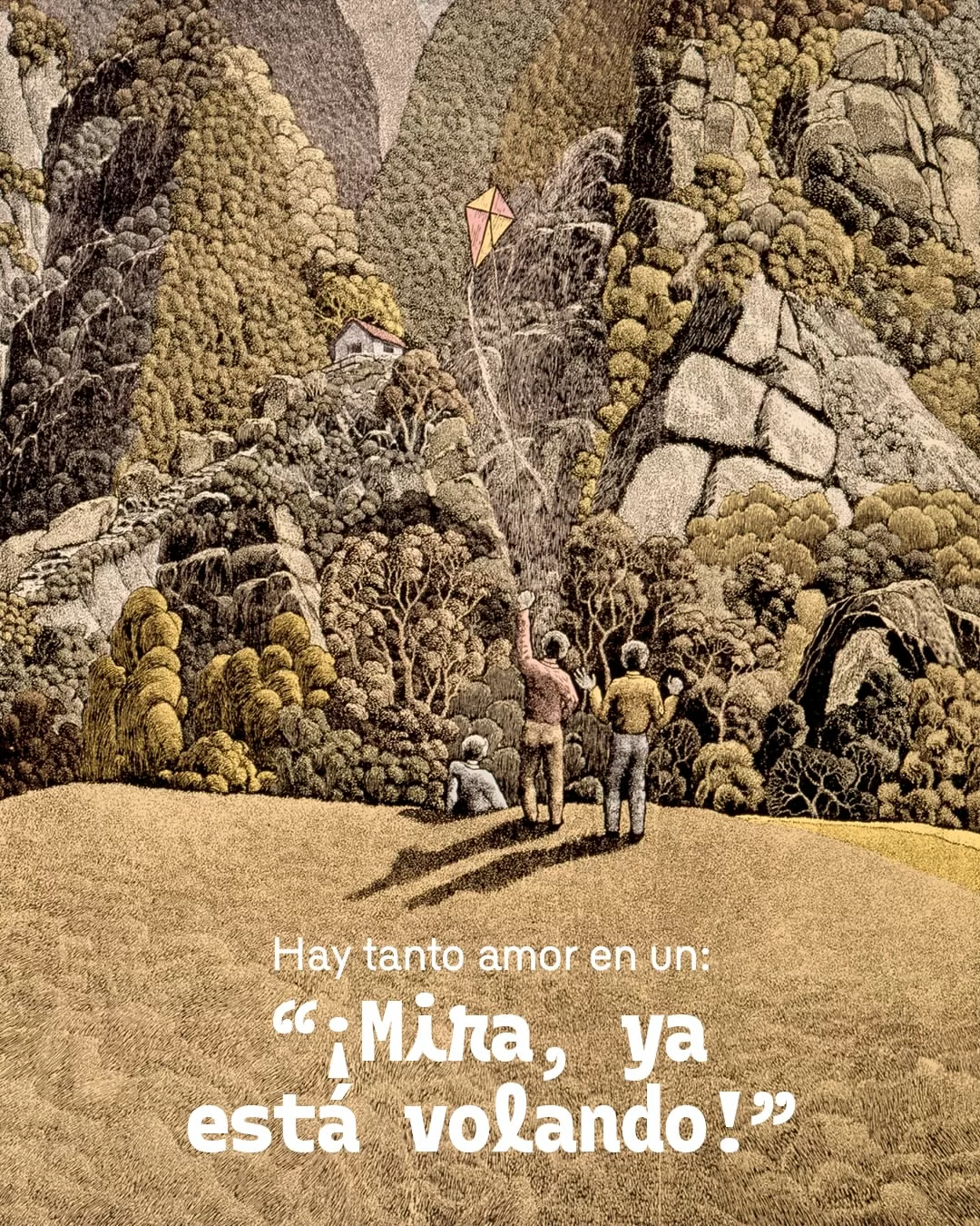 Hay tanto amor en un: "Mira, ya está volando"