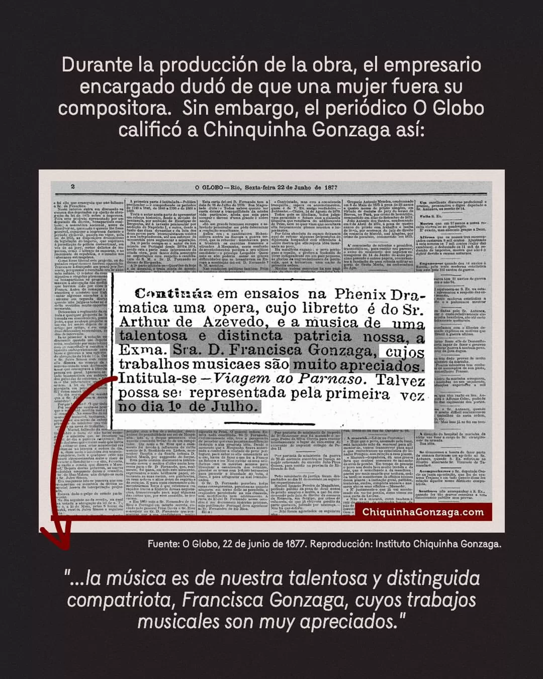 Durante la producción de la obra el empresario encargado dudó de que una mujer fuera su compositora.
