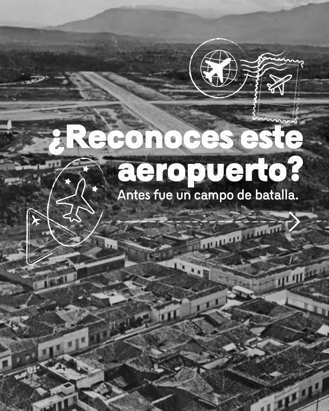 ¿Reconoces este aeropuerto? Antes fue un campo de batalla.