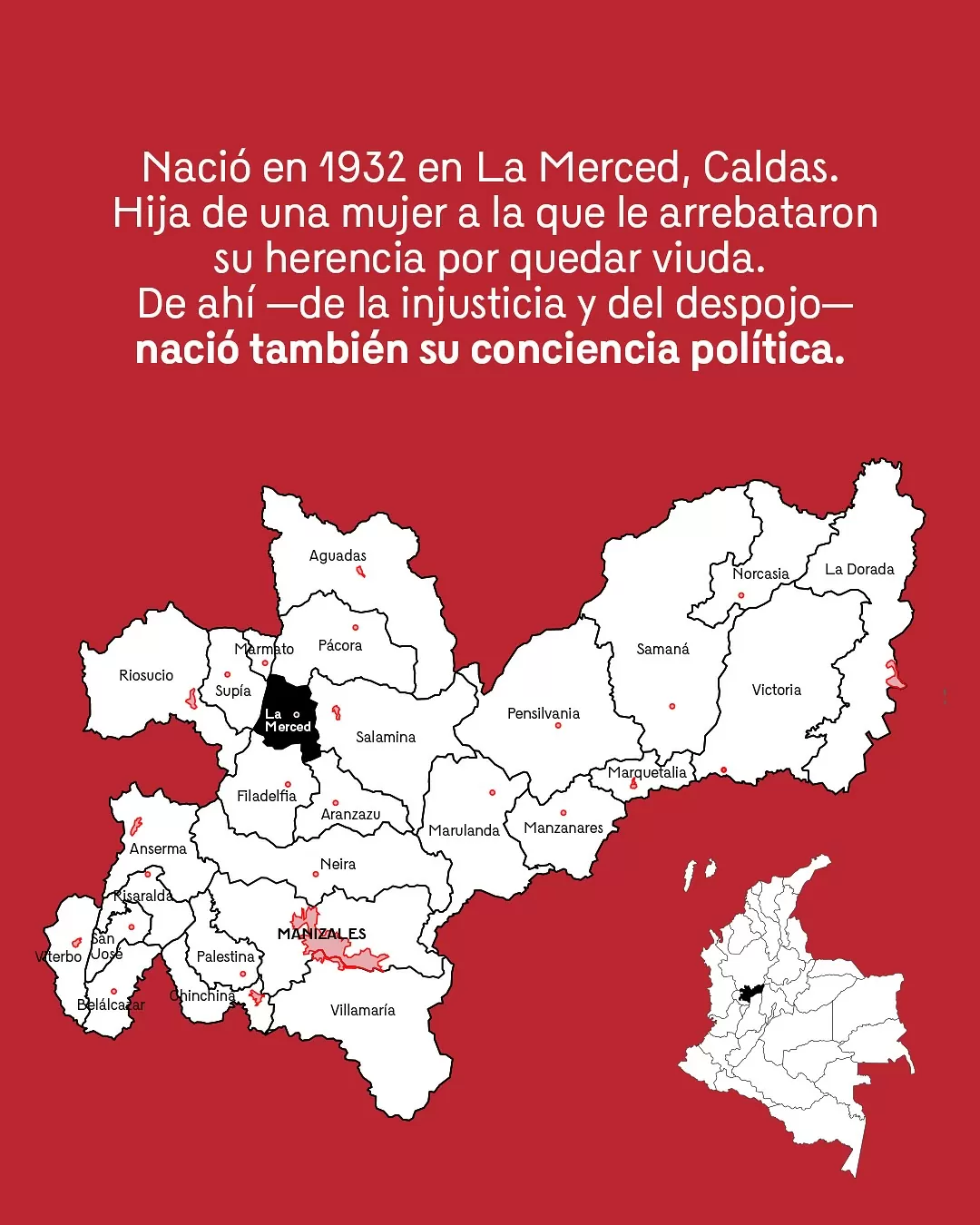 Ilustración fondo rojo, con la imagen de Fanny González Taborda, refiriendo a uno de sus poemas.