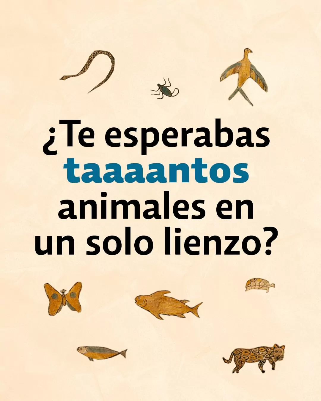 ¿Te esperabas tantos animales en un solo lienzo?