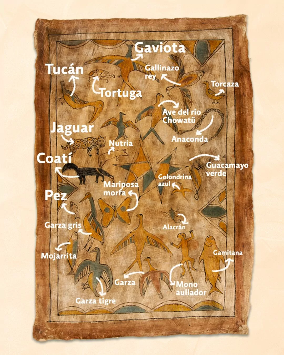 Mosaico de animales.