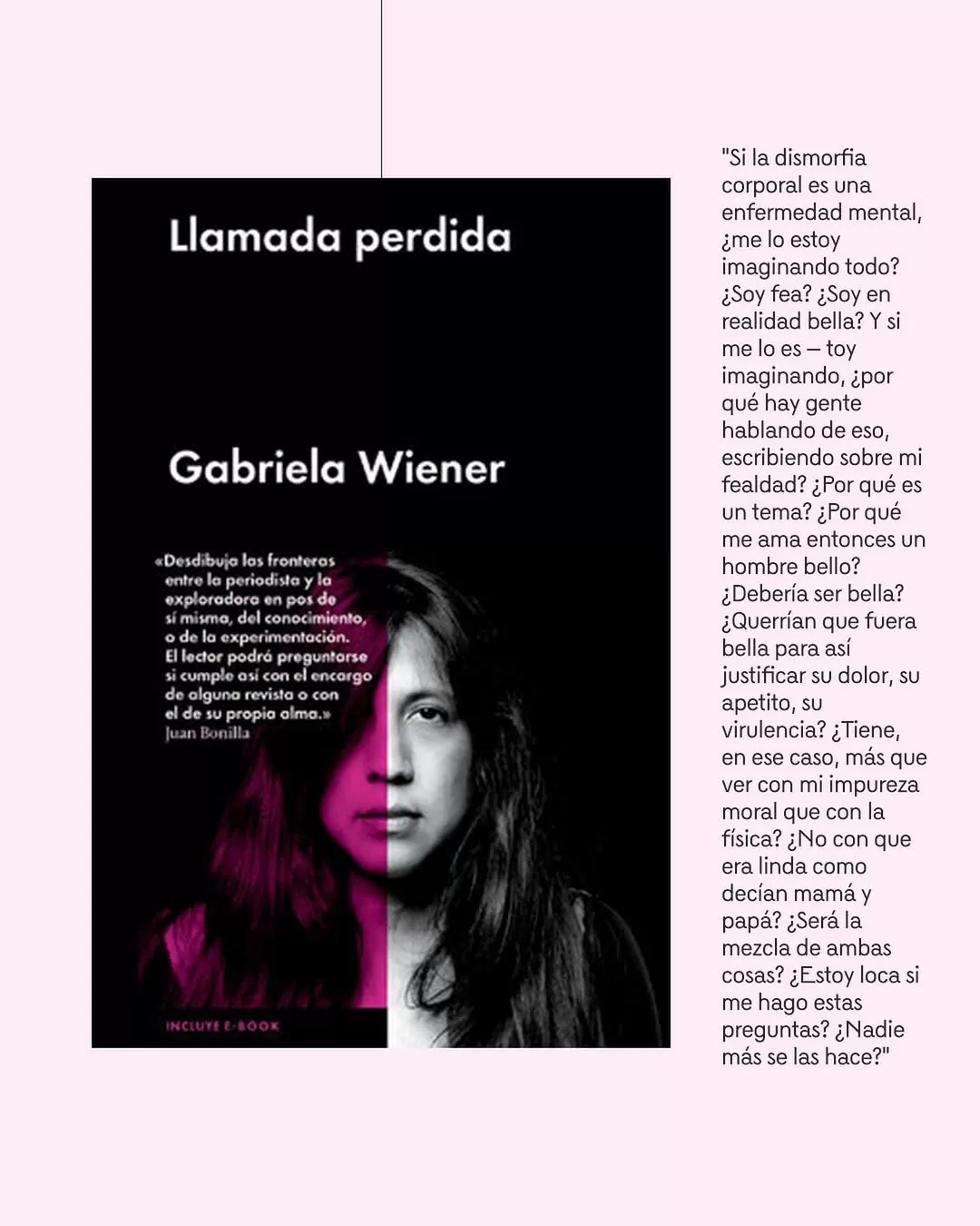 'Llamada perdida', Gabriela Weiner