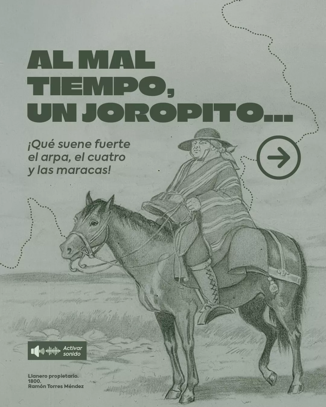 Al mal tiempo, un joropito... ¡Qué suena fuerte el arpa, el cuatro y las maracas!