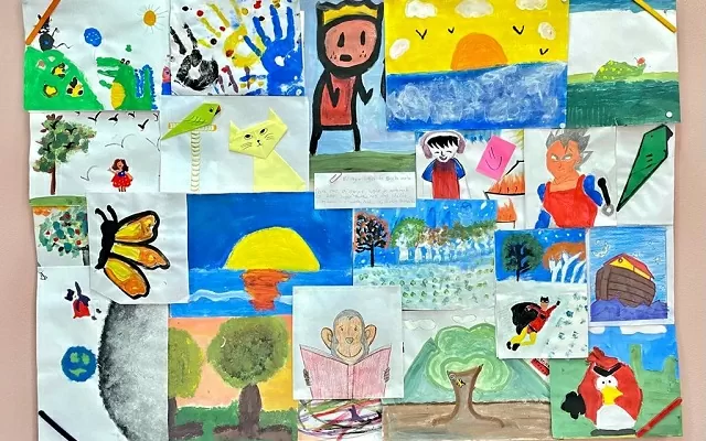 Dibujos realizados por los participantes a los talleres infantiles del Centro Cultural Santa Marta 