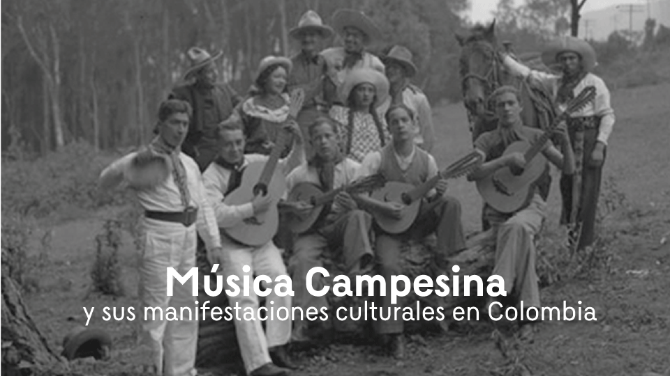 Campesinos con instrumentos