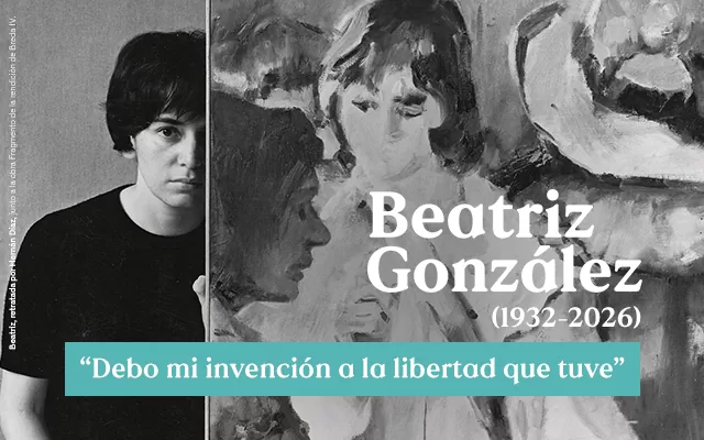 Foto a blanco y negro, de Beatriz González, por Hernán Diaz 
