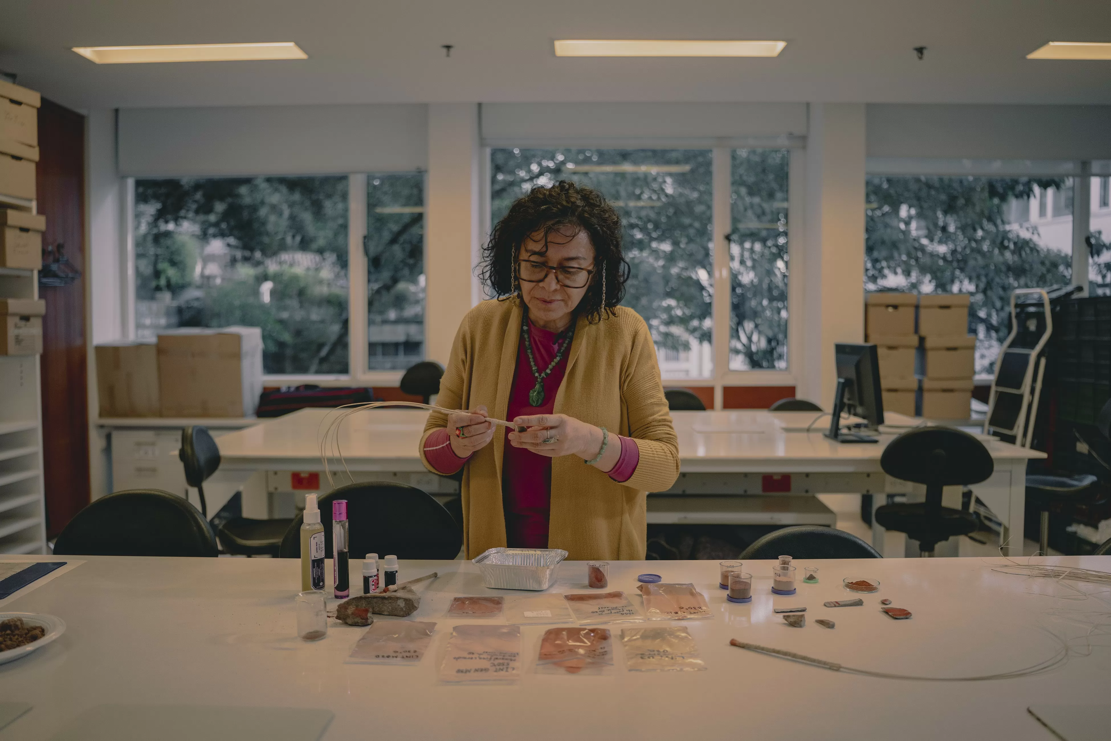 Judith Trujillo en el laboratorio