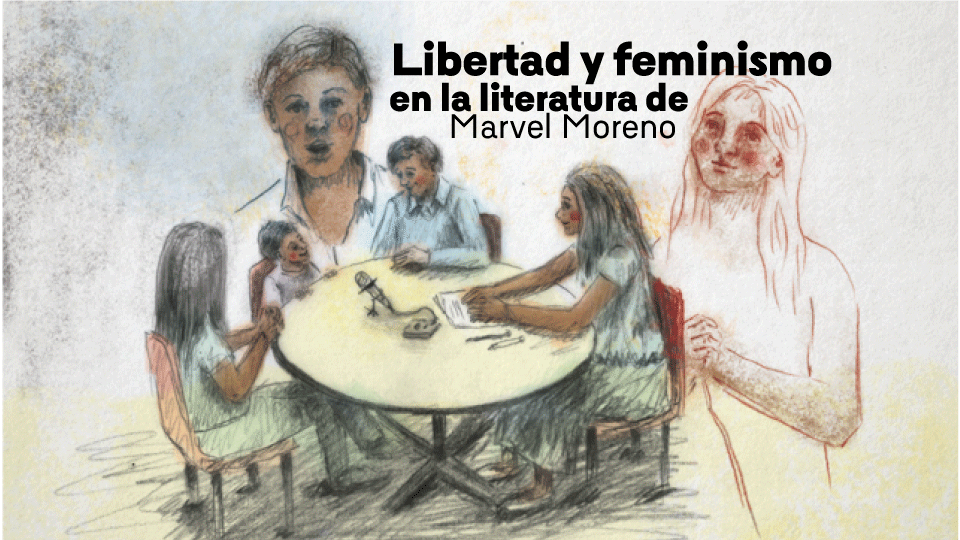 ilustración de personas en tertulia