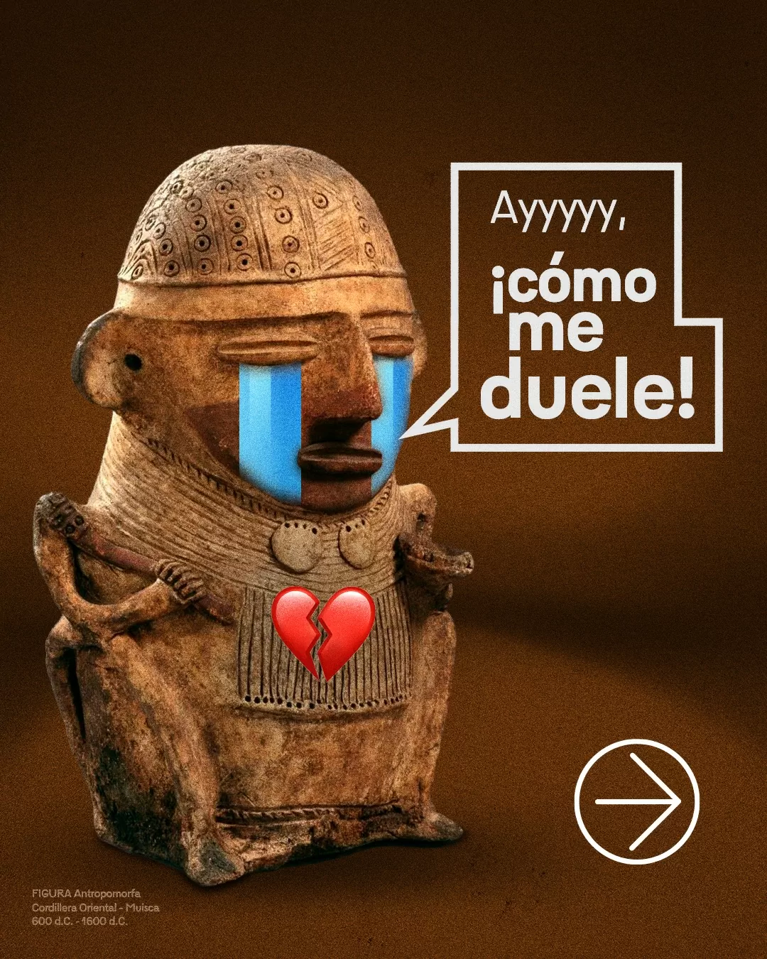 Figura Antropomorfa. Cordillera oriental - Música. 600 d. C. - 1600 d. C 