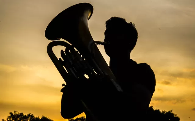 Fotografía Andrés Jiménez, músico intérprete de eufonio